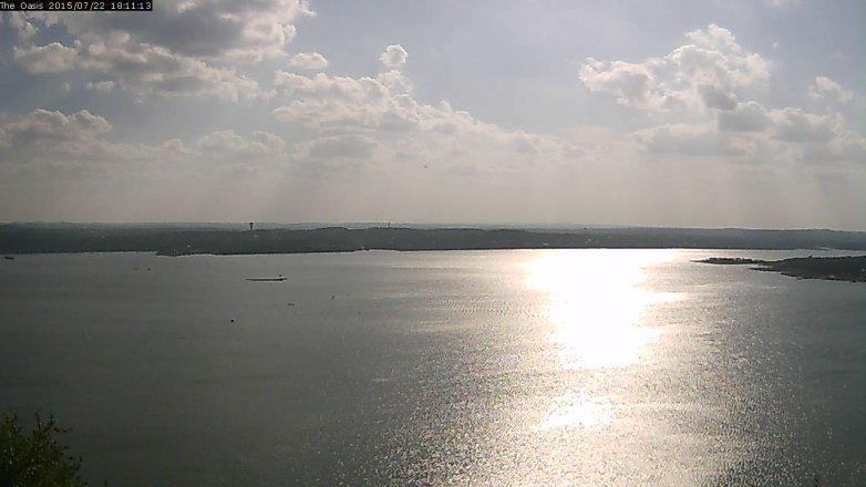 Lake Travis webcam, July 22, 2015 5:15 PM CT
