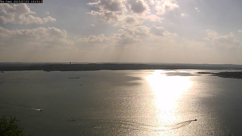 Lake Travis webcam, July 22, 2015 5:25 PM CT
