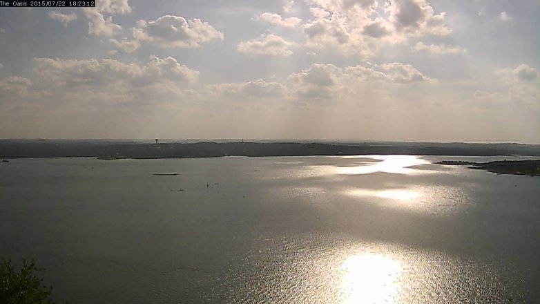 Lake Travis webcam, July 22, 2015 5:30 PM CT