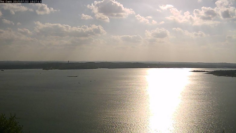 Lake Travis webcam, July 22, 2015 5:35 PM CT