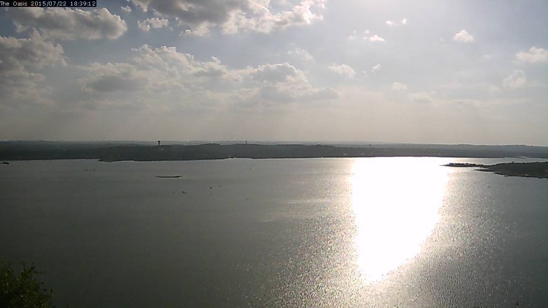 Lake Travis webcam, July 22, 2015 5:45 PM CT