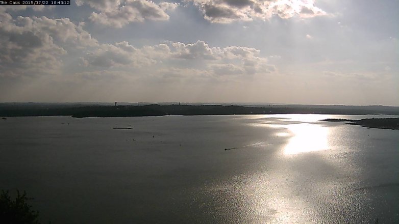 Lake Travis webcam, July 22, 2015 5:50 PM CT