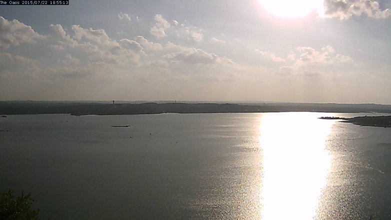 Lake Travis webcam, July 22, 2015 6:00 PM CT