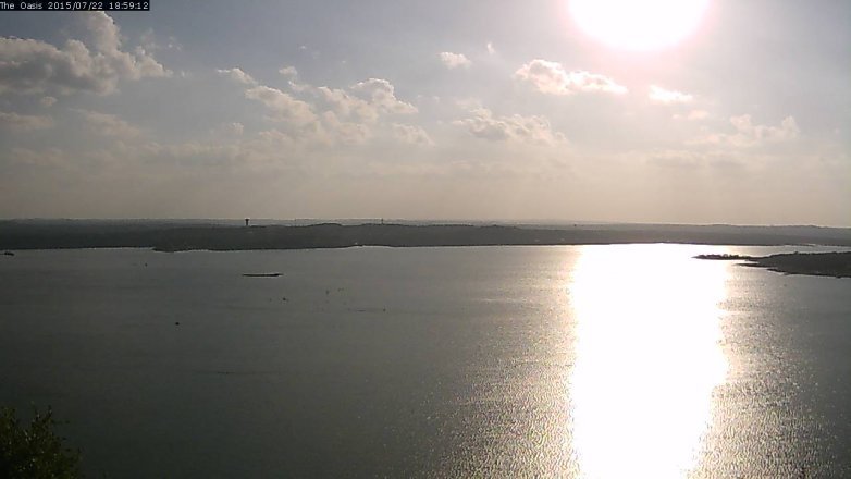 Lake Travis webcam, July 22, 2015 6:05 PM CT