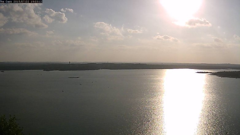 Lake Travis webcam, July 22, 2015 6:10 PM CT