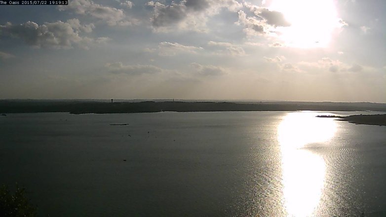 Lake Travis webcam, July 22, 2015 6:25 PM CT