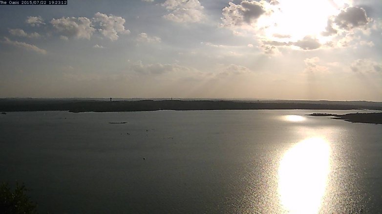 Lake Travis webcam, July 22, 2015 6:30 PM CT