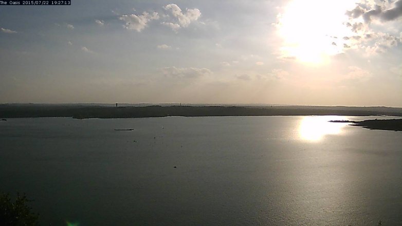 Lake Travis webcam, July 22, 2015 6:35 PM CT