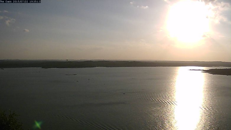 Lake Travis webcam, July 22, 2015 6:40 PM CT
