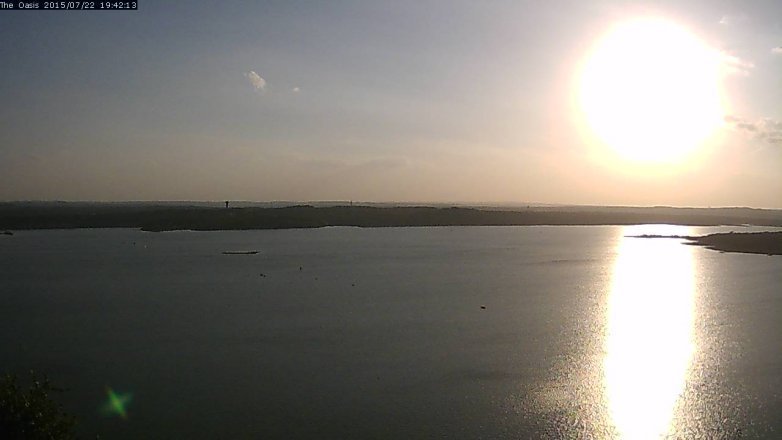 Lake Travis webcam, July 22, 2015 6:50 PM CT