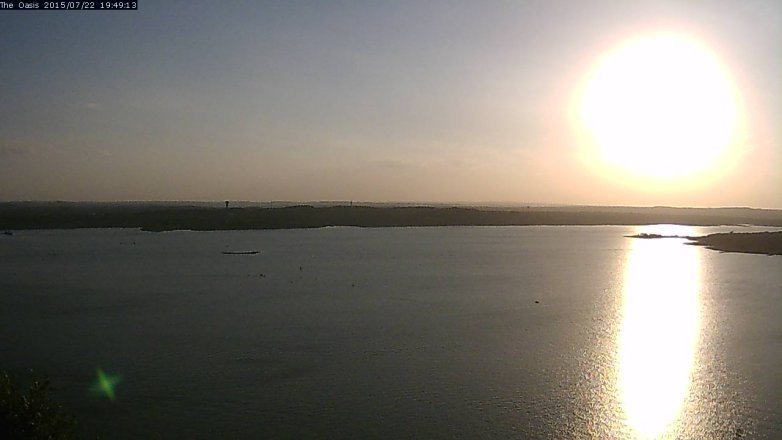 Lake Travis webcam, July 22, 2015 6:55 PM CT