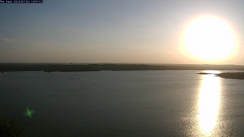 Lake Travis webcam, July 22, 2015 7:05 PM CT