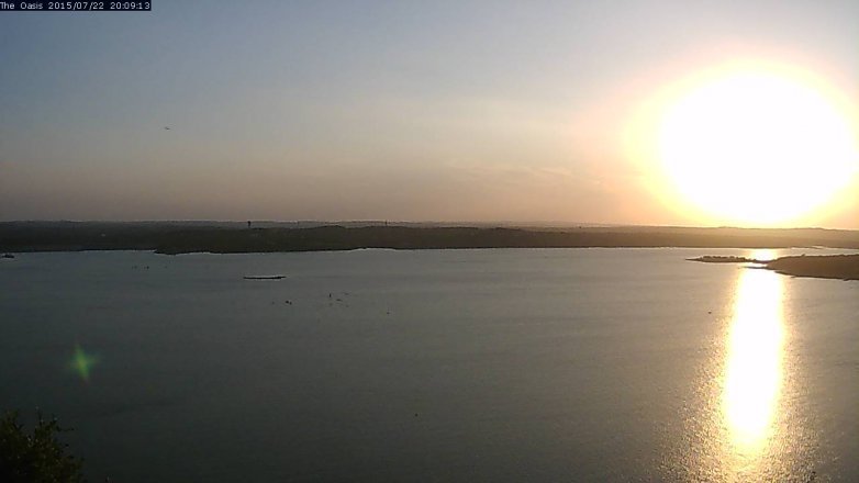 Lake Travis webcam, July 22, 2015 7:15 PM CT