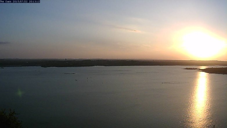 Lake Travis webcam, July 22, 2015 7:20 PM CT