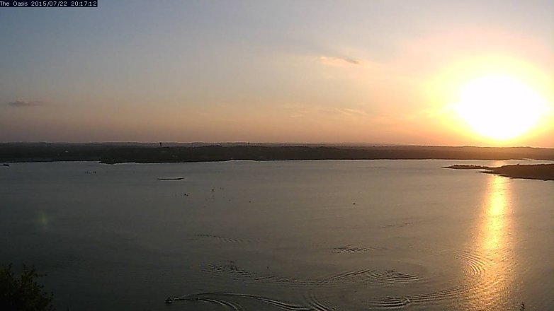 Lake Travis webcam, July 22, 2015 7:25 PM CT