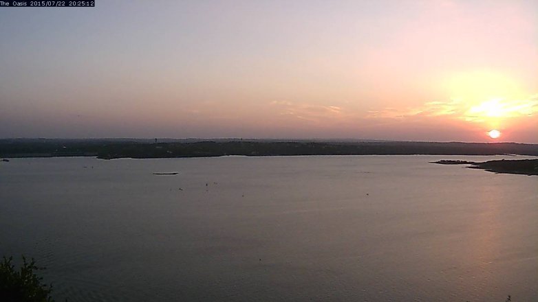 Lake Travis webcam, July 22, 2015 7:30 PM CT