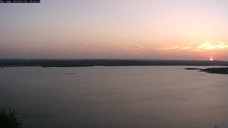 Lake Travis webcam, July 22, 2015 7:35 PM CT