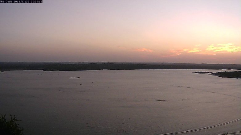 Lake Travis webcam, July 22, 2015 7:45 PM CT