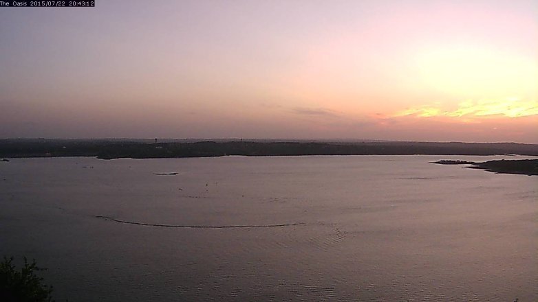 Lake Travis webcam, July 22, 2015 7:50 PM CT