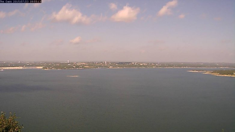 Lake Travis webcam, July 23, 2015 9:00 AM CT