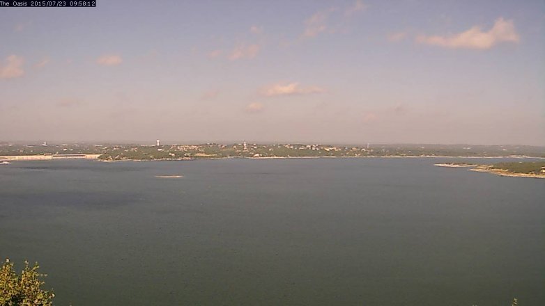 Lake Travis webcam, July 23, 2015 9:05 AM CT
