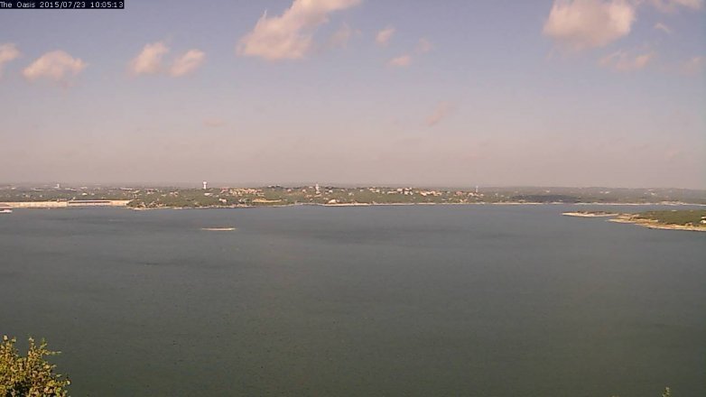 Lake Travis webcam, July 23, 2015 9:10 AM CT