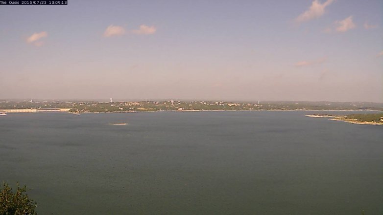 Lake Travis webcam, July 23, 2015 9:15 AM CT