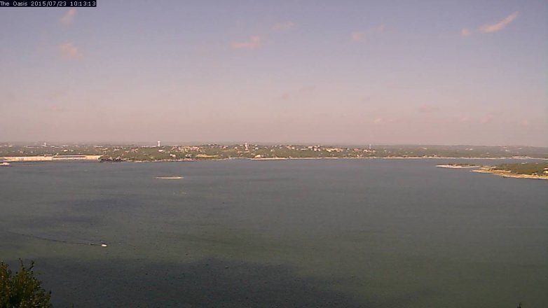 Lake Travis webcam, July 23, 2015 9:20 AM CT