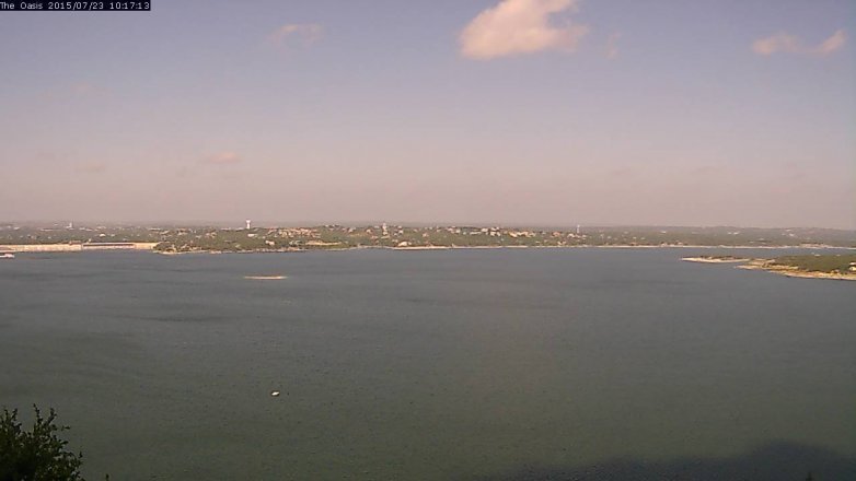 Lake Travis webcam, July 23, 2015 9:25 AM CT