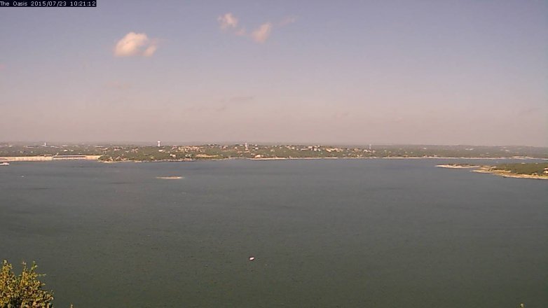 Lake Travis webcam, July 23, 2015 9:30 AM CT