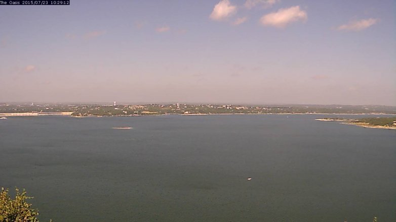 Lake Travis webcam, July 23, 2015 9:35 AM CT