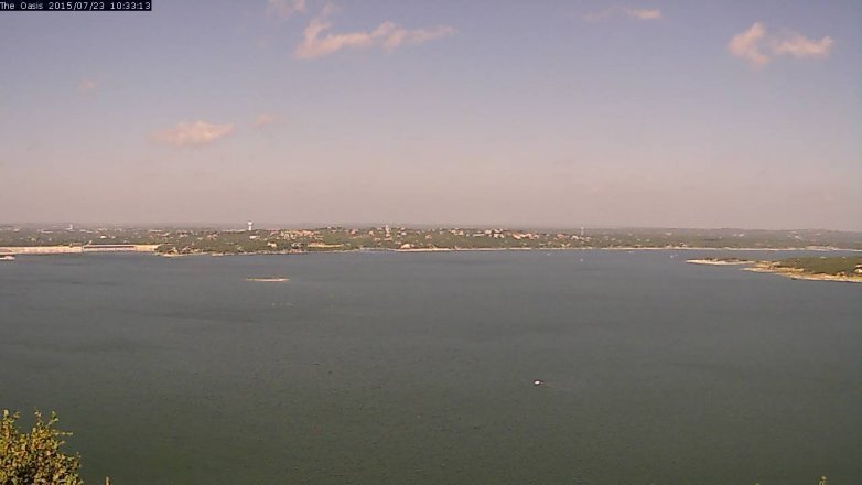 Lake Travis webcam, July 23, 2015 9:40 AM CT
