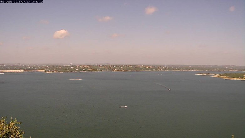 Lake Travis webcam, July 23, 2015 9:45 AM CT