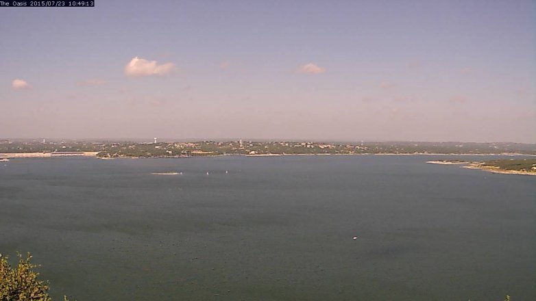 Lake Travis webcam, July 23, 2015 9:55 AM CT