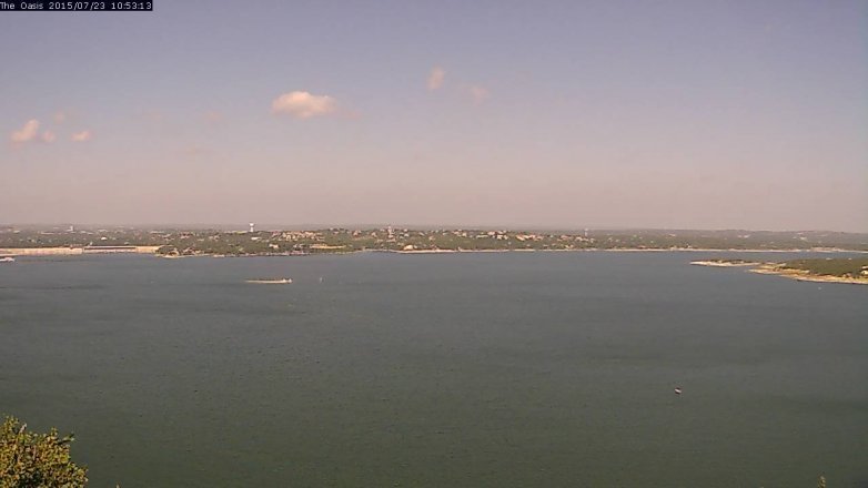 Lake Travis webcam, July 23, 2015 10:00 AM CT