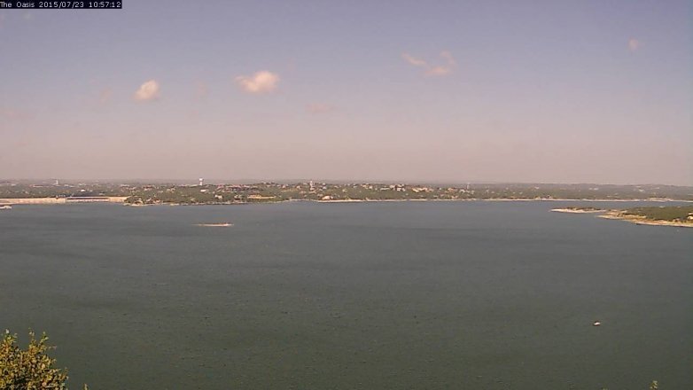 Lake Travis webcam, July 23, 2015 10:05 AM CT