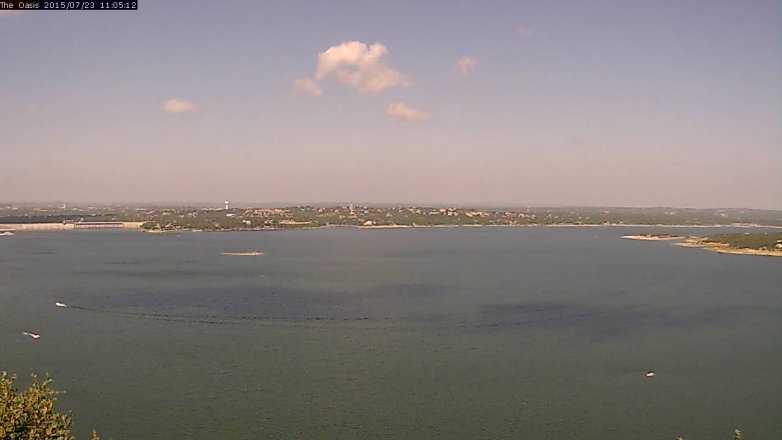 Lake Travis webcam, July 23, 2015 10:10 AM CT