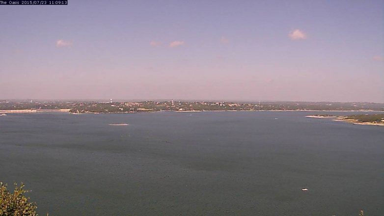 Lake Travis webcam, July 23, 2015 10:15 AM CT