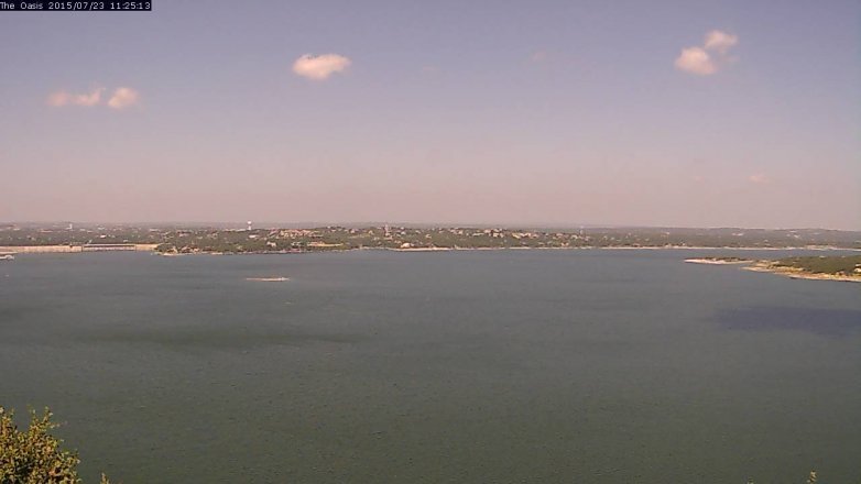 Lake Travis webcam, July 23, 2015 10:30 AM CT