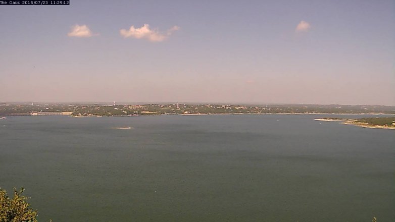 Lake Travis webcam, July 23, 2015 10:35 AM CT