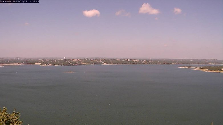 Lake Travis webcam, July 23, 2015 10:40 AM CT
