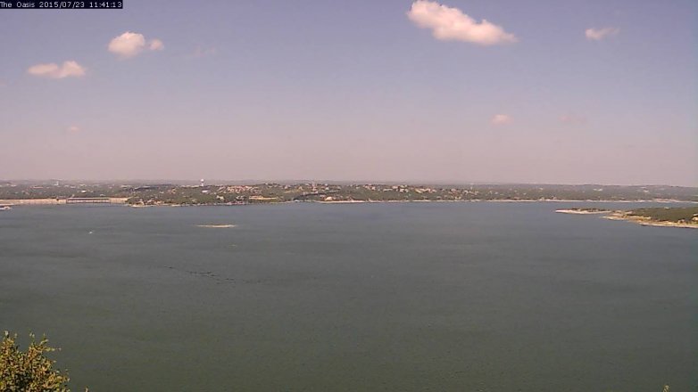 Lake Travis webcam, July 23, 2015 10:45 AM CT