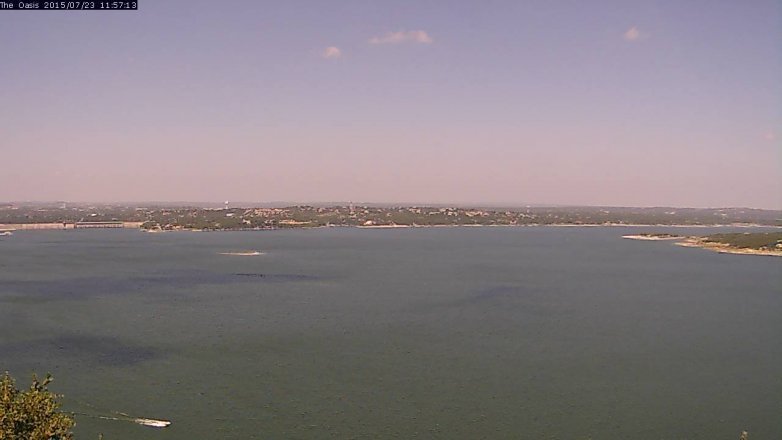 Lake Travis webcam, July 23, 2015 11:05 AM CT