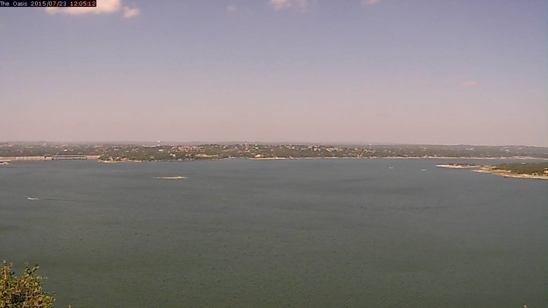 Lake Travis webcam, July 23, 2015 11:10 AM CT