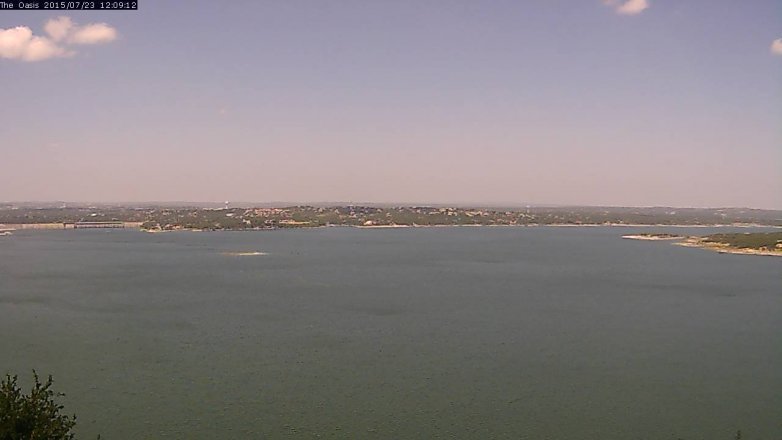 Lake Travis webcam, July 23, 2015 11:15 AM CT