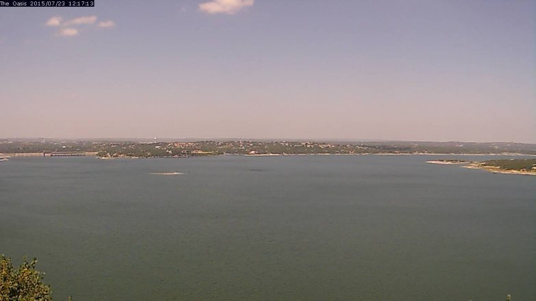 Lake Travis webcam, July 23, 2015 11:25 AM CT