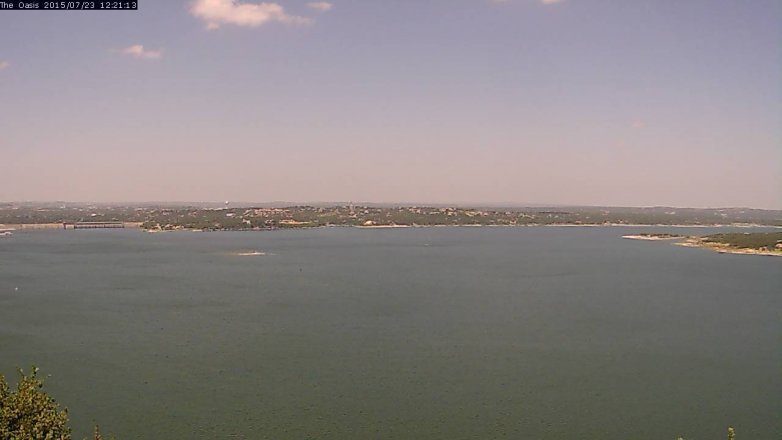 Lake Travis webcam, July 23, 2015 11:30 AM CT