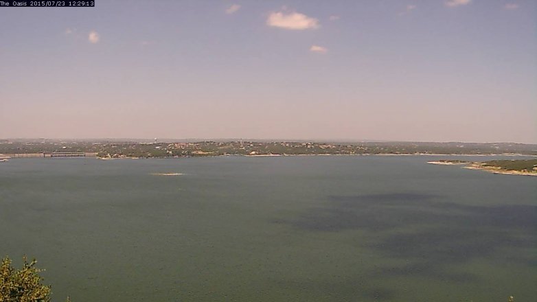 Lake Travis webcam, July 23, 2015 11:35 AM CT