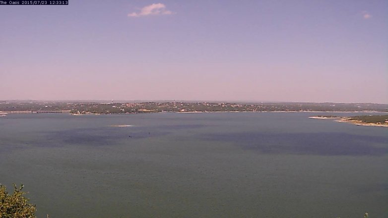 Lake Travis webcam, July 23, 2015 11:40 AM CT