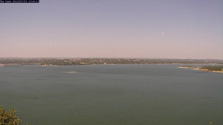 Lake Travis webcam, July 23, 2015 11:45 AM CT